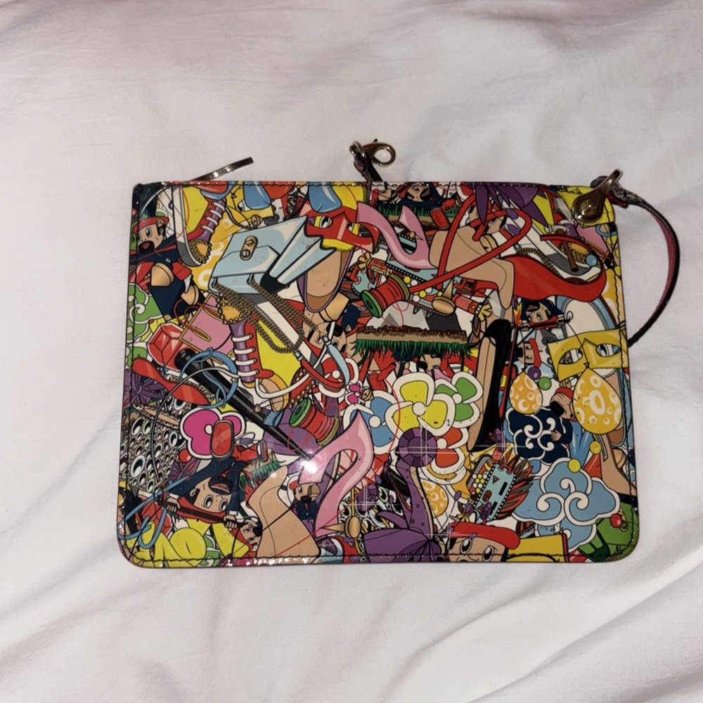 SUPER UNIQUE CHRISTIAN LOUBOUTIN Patent Calfskin Print Cabata Tote- Multicolor - Picture 13 of 17